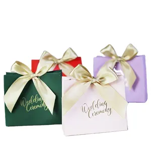 Wedding favour gifts candy paper bag for guests jewelry bag with custom logo