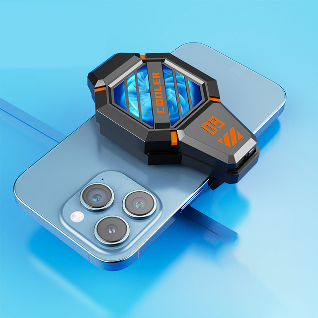 Cell Phone Cooler Mobile Phone Cooling Pad Cell Phone Holder Mini Cooler Fan for Smartphone Games Radiator