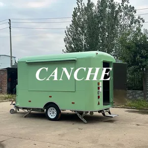 Camion de restauration mobile populaire en Europe, chariot à hamburgers, tacos, frites, café, crème glacée, remorque alimentaire à vendre - Product Image 1