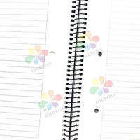 Nouveau modèle de carnet à spirale A4 avec couverture personnalisée en papier à spirale unique avec trous perforés pour étudiants