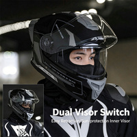 Casco de Ciclismo Integral Personalizado con Certificación DOT, Fabricado en ABS |   Equipo de Ciclismo de Doble Lente para Otoño |   Gorra de Seguridad Profesional OEM ODM