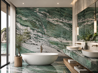 Dalle de quartzite Verde Patagonia polie, pierre naturelle verte, panneau mural TV, revêtement de cheminée, plateau de console, plateau de table basse