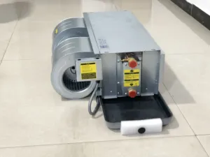 Unidade de ventiloconvector de sistema de ar condicionado horizontal, mini bomba de drenagem FCU, unidade de ventiloconvector oculta de água gelada