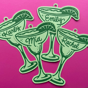Margs & Matrimony, Targhetta con nome della damigella d'onore, Proposta per addio al nubilato, Ultima festa, Bicchiere da Margarita, Salva acqua, bevi Tequila - Product Image 3