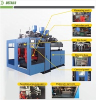 Máquina de moldeo por soplado de botellas hdpe, máquina de extrusión de 1 litro, de alta calidad, precio bajo