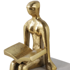 Fermalibri moderni in marmo con statuetta decorativa per scaffali, armadi e librerie, elegante decorazione per la casa - Product Image 4