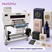 Imprimante d'étiquettes 3D UV DTF en relief 300 mm à tête unique, machine de transfert d'autocollants multicouches avec vernis, certifiée CE RoHS, vente en gros