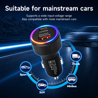 Adaptateur de chargeur de voiture 60W avec prise en charge PD3.0 PPS GaN Tech Type-A Type-C 5V3A Smart IC double sortie pour téléphone, ordinateur portable, tablette, appareil photo