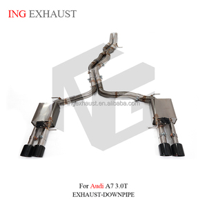 Venta Directa de Fábrica <span class=keywords><strong>ING</strong></span> para Audi A7 C8 3.0T, Silenciador Catback de Acero Inoxidable con Válvula, Tubos de Escape de Alto Rendimiento - Product Image 4