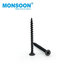 Phần cứng tự khai thác đồ nội thất gỗ Fastener M3.5 M5 Phillips qua chủ đề tốt Đen phosphated tấm thạch cao vách thạch cao vít - Product Image 2