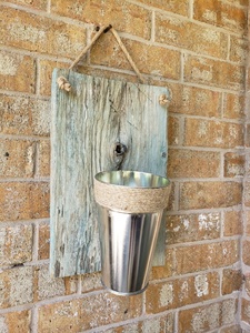 Florero de metal plateado Nuevo estilo Florero decorativo hecho a mano de alta calidad para colgar en la pared - Product Image 2