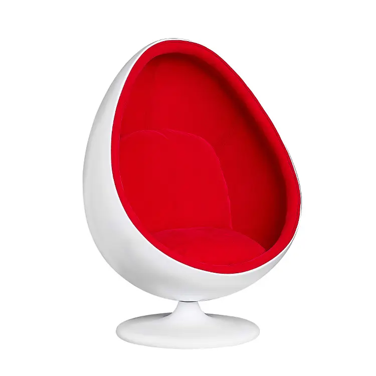 Alpha Amod-altavoz con forma ovalada, silla moderna giratoria de fibra de vidrio, para ocio y sala de estar