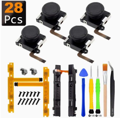 25In1 Joystick Replacement Kit for  Switch Ns Left Right Controller Repair Parts 3D Analog Thumb Stick Accessory