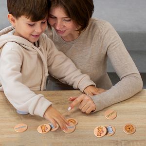Jetons en bois de différentes tailles, motif de pièce de monnaie, logo personnalisé, jetons en bois polis pour la promotion en <span class=keywords><strong>magasin</strong></span>, événements, souvenirs, éducation, jeu de mémoire - Product Image 6