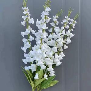 Flores Artificiales de <span class=keywords><strong>Campanula</strong></span> de Seda, Tallo Largo, Color Blanco, para el Día de San Valentín, Suministro Directo de Fábrica - Product Image 1