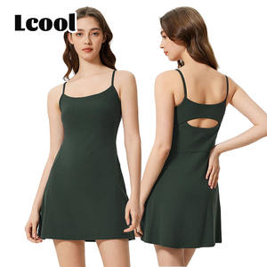 Lcool Custom Damen Golf kleider Gym Fitness Wear Atmungsaktives Tennis kleid mit Shorts Workout Athletic Tennis Wear - Product Image 1