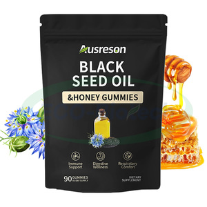 Ausreson Huile de Nigelle 2000mg 3000mg, Supplément de Croissance Capillaire à base d'Algues Marines et d'Ashwagandha, Gummies au Miel et à l'Huile de Nigelle Biologique - Product Image 1