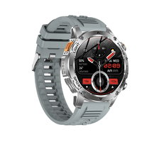 Direkt vom Hersteller: Neue AK82 Smartwatch mit 1,8 Zoll HD-Display, Bluetooth-Anruffunktion, IPX8, Herzfrequenz- und SpO2-Messung, Multi-Sport-Fitness, Schlafüberwachung, KI-Sprachsteuerung, Musikfunktion, Silikonarmband für Herren