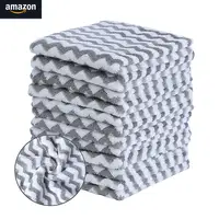 Kitchen Towel Fast Drying Microfiber Dish Rags Grey Non-stick Reusable And Lint Free Kitchen Coral Fleece Cloth Towel