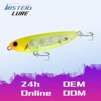 Señuelo de Pesca MISTER LURE 5.5g 11g para Lubina y Trucha, Señuelo Duro Tipo Lápiz con Anzuelo, Color Personalizado