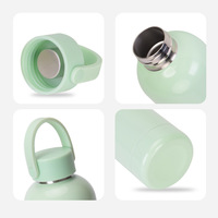 Bouteille d'eau isotherme à double paroi personnalisable avec logo, 350 ml, mini, en acier inoxydable 304, avec infuseur à thé et sangle de transport