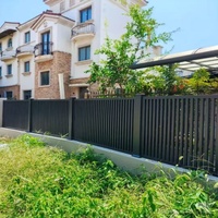 Valla de Aluminio Plana, Segura y Fácil de Montar, Valla de Privacidad para Villas, Comunidades y Casas