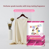 Poudre détergente détachante puissante pour vêtements : élimine la sueur, l'huile, les jaunissements et autres taches tenaces – Formule économique pour toute la famille