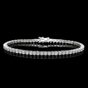 Bracelet tennis unisexe classique de luxe en moissanite, poli miroir, hypoallergénique, durable, faible MOQ, finition rhodium/or jaune/or rose - Product Image 3