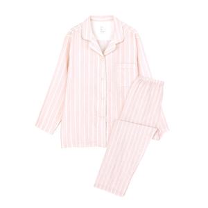 Ensemble <span class=keywords><strong>de</strong></span> pyjama décontracté unisexe en <span class=keywords><strong>gaze</strong></span> <span class=keywords><strong>double</strong></span> couche 100% coton respirant sans couture à manches courtes Mint Man New 50s - Product Image 2