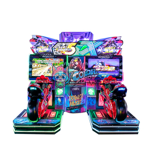 Jeu d'arcade de course de <span class=keywords><strong>moto</strong></span> 3D immersif à deux joueurs à pièces avec sièges dynamiques Équipement de divertissement intérieur - Product Image 6