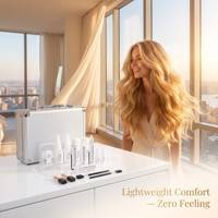 Kit d'outils professionnels pour extensions de cheveux Remy péruviens avec colle à froid, système de pose à froid 10D et applicateur pour coiffeur de cheveux humains bruts