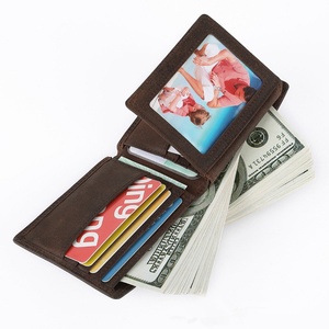 2022 Crazy Horse Wallet for Men Bifold Custom Leather Wallet Leather Wallet Men - Product Image 2