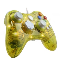 Manette de jeu transparente avec LED pour XBOXes 360 Manette de jeu filaire pour XBOXes 360 avec câble USB