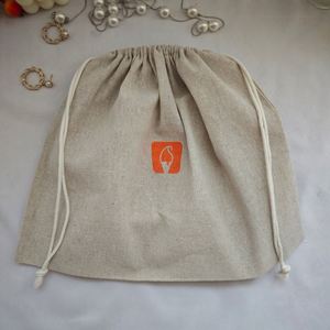 Sac à poussière en coton et jute écologique, pochette à cordon en jute pour femmes, pour le rangement des bijoux, organisateur portable, sac cadeau réutilisable - Product Image 3