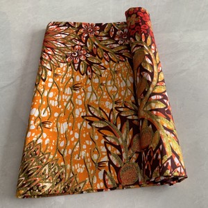 Tissus <span class=keywords><strong>pagne</strong></span> africains <span class=keywords><strong>en</strong></span> coton de haute qualité, imprimés à la cire dorée, tissés et imperméables pour vêtements féminins - Product Image 6