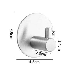 Ganchos Adhesivos de Metal para Toallas de Baño, Ganchos de <span class=keywords><strong>Pared</strong></span> Resistentes, Impermeables, de Acero Inoxidable, para Toallas y Batas - Product Image 3