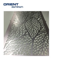 Paneles de valla de aluminio y madera para jardín, hoja de metal perforada de alta calidad, corte láser, artificial, pequeño
