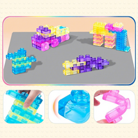 Set Balok Bangunan Jelly Berkualitas Tinggi, Sensorik, Plastik, Anti Stres, Edukatif, Mainan Konstruksi untuk Anak-anak