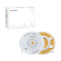 Échantillons gratuits Zodelo, plaque de base pour colostomie en hydrocolloïde plat, certifiée CE, classe I, 21x22 pour système deux pièces
