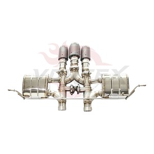ระบบท่อไอเสียวาล์วทรอนิกส์ Vortex SS304 สแตนเลสสตีล สำหรับรถ Porsche Cayenne แบบสามทางออกกลาง เพิ่มประสิทธิภาพการแข่งขัน - Product Image 3