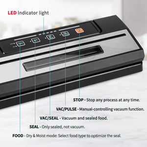 เครื่องซีลสุญญากาศสแตนเลสไฟฟ้าขนาดเล็กใช้ในบ้านม้วนปิดผนึกสูญญากาศสีดำสำหรับเครื่องบรรจุอาหารใช้งานในครัวเรือน - Product Image 3