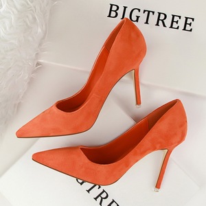 Big Size 42 43 Sepatu Wanita Sexy Fashion Suede Leather Dress Pumps Women Pencil Heels for Ladies <b>Shoes</b> - Product Image 5