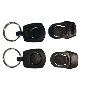 Khóa móc chìa khóa nhỏ bằng nhựa POM đen, chống nước, chắc chắn, có vòng tròn kim loại và nút nhấn, dùng làm phụ kiện cho hành lý và ba lô - Product Image 3