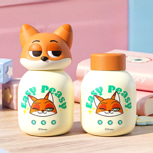 Gobelet isotherme en acier inoxydable personnalisé, inspiré de Zootopia, avec paille, pour enfants, portable, avec <span class=keywords><strong>poignée</strong></span> et pour - Product Image 1