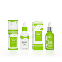 Bouteille d'huile essentielle de couleur mixte de 30ml, bouteilles de liquide en verre, ensemble de soins de la peau, Pipette de classe, bouchon compte-gouttes en plastique