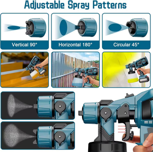 21V Cordless Electric Airless <strong>Paint</strong> <strong>Sprayer</strong>, Multi-nozzle Rechargeable Spray Gun2 PCS 800ml Cups ForMT - Product Image 3