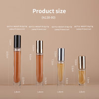 Flacon de parfum personnalisé en verre de 10 ml avec pulvérisateur à pompe, forme cylindrique, gravure, flacons vides pour parfum 10 ml et 5 ml avec étui