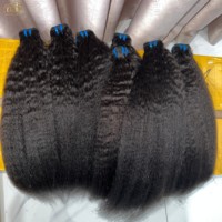 12a 15a Cheveux humains vietnamiens bruts 100% Remy naturels, Kinky Straight, cuticules entièrement alignées, provenant d'un seul donneur, lots de cheveux vierges pour professionnels