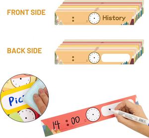 Tabla de Horarios Escolar Reutilizable con 13+1 Bolsillos y 2 Colgadores, Tabla de Horarios Diarios para Oficina y Material Escolar - Product Image 3