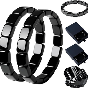 Beaded Design Hematite <b>Bracelet</b> Classic Style Stretch Fit Natural Stone <b>Bracelet</b> Square Rotundity <b>Healing</b> <b>Bracelet</b> - Product Image 5